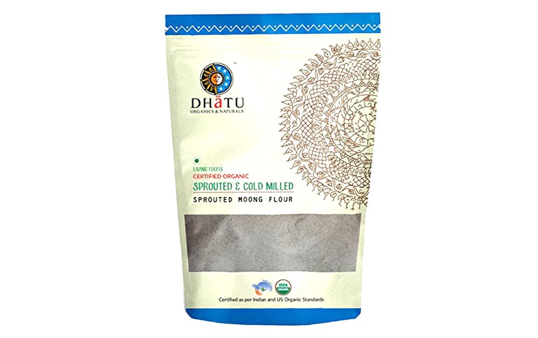 Dhatu Certified Organic Sprouted & Cold Milled - Sprouted Moong Flour   Pack  500 grams